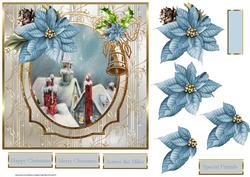 Over the Roof Tops 7x7 Card with Decoupage