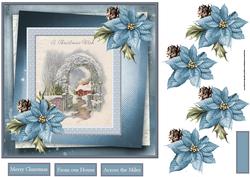 Christmas Welcome 7x7 Card with Decoupage