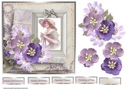Memories in a Letter 7x7 Card with Decoupage