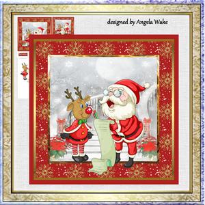 Santa and Rudolf Check the List Mini Kit