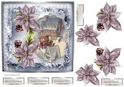Vintage Country House 7x7 Card with Decoupage