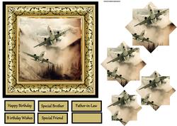 Aircraft 6x6 Card with Pyramid