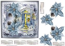 Christmas Door and Wreath 7x7 Card