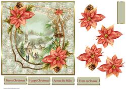 Church at Christmas 7x7 Card with Decoupage