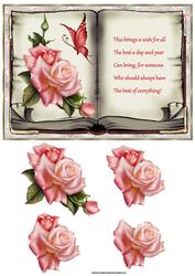 Rose Vintage Book Topper and Decoupage