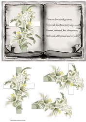 Cross and Lily Vintage Book Topper and Decoupage