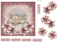 Church in the Moonlight 7x7 Card with Decoupage