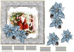 A Visit to Santa Clause 7x7 Card with Decoupage