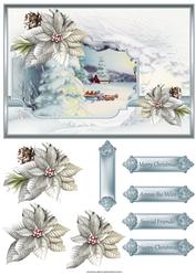 Sleigh Ride in the Snow Card with Decoupage