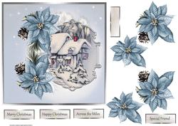 Vintage Christmas Fir Trees7x7 Card