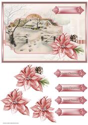Footsteps in the Snow Card with Decoupage