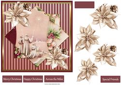 Star in the Sky 7x7 Card with Decoupage