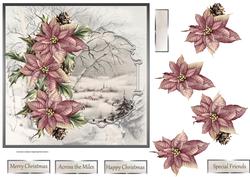 A White Christmas 7x7 Card with Decoupage