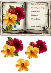 Petunias for Your Birthday Card Topper