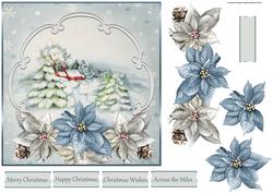 Snow Covered Trees 7x7 Card with Decoupage