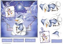 Enchanted Christmas 7x7 Card with Decoupage