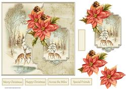 Reindeer at the Water Hole 7x7 Card