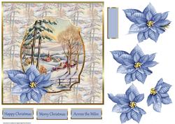 Village in the Valley Card with Decoupage