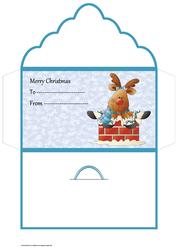 Reindeer Stuck in the Chimney Money Wallet