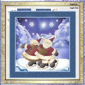Santa and Mrs Clause Skating Mini Kit