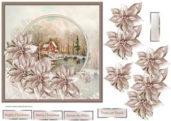 Skating on the Lake 7x7 Card with Decoupage