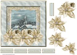 Church Vintage Style 7x7 Card with Decoupage