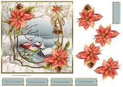 Vintage Village 7x7 Card with Decoupage