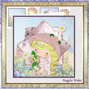A Bouquet of Spring 7x7 Card with Decoupage
