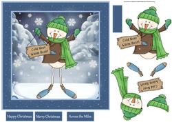 Snowman with a Warm Heart 7x7 Card