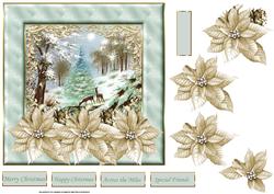 Reindeer in the Hills 7x7 Card