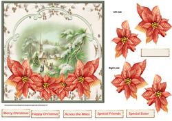 Going to Church at Christmas 7x7 Card with Decoupage