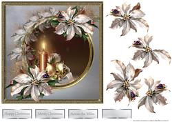Candles and Baubles 7x7 Card with Decoupage