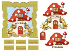 New Home 6x6 Card with Decoupage