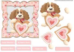 Puppy Love 6x6 Card with Decoupage