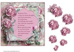 Mother's Day Thoughts 7x7 Card with Decoupage