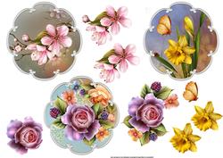 Floral Toppers with Decoupage