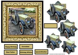 Classic Car with Pyramid Layers