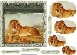 King Lion 7x7 Card with Pyramid Layers