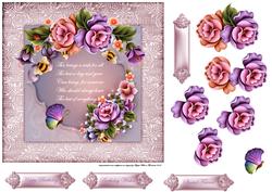 Enchanted Garden 7x7 Card with Decoupage