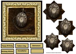 Pocket Watch 6x6 Card with Pyramid Layers
