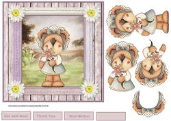 A Daisy for You 7x7 Card with Decoupage