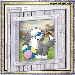 Shaggy Dog Mini Kit 7.5 Card with Decoupage
