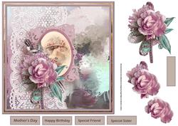Vintage Elegance 7.5 Card with Decoupage