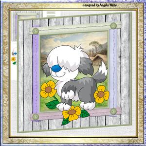 Shaggy Dog and Sunflowers Mini Kit