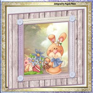 Easter Egg Hunt 7.5 Card with Decoupage