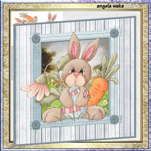 Bunny Belle 8x8 Card Kit with Decoupage