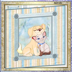 True Friends 8x8 Card with Decoupage