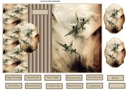 Flying High Fold Back Card with Toppers