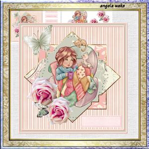 Be Comfy 7.5x7.5 Card with Decoupage