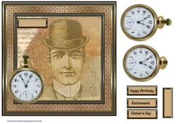 Time Goes by 7.5x 7.5 Card and Decoupage
